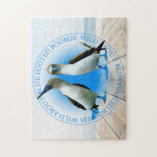 Galapagos-Inseln Blaufüßige Booby-Vögel Puzzle (Vertikal)