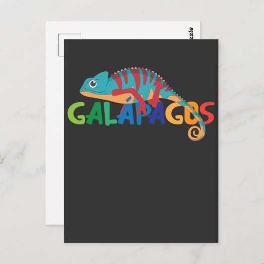 Galapagos Inseln Ecuador Chameleon Exotic Animal Postkarte (Vorne/Hinten)