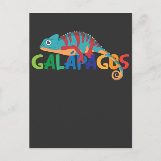 Galapagos Inseln Ecuador Chameleon Exotic Animal Postkarte (Vorderseite)