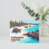 Galapagos-Inseln Ecuador Postkarte (Stehend Vorderseite)