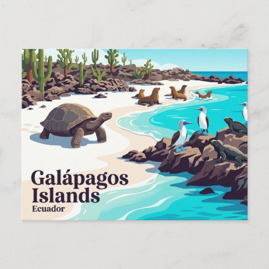 Galapagos-Inseln Ecuador Postkarte (Vorderseite)