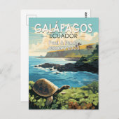 Galapagos Inseln Giorgio Tortoise Postkarte (Vorne/Hinten)