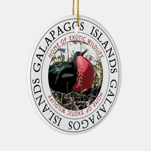 Galapagos-Inseln Großer Frigobird Keramik Ornament (Rechts)