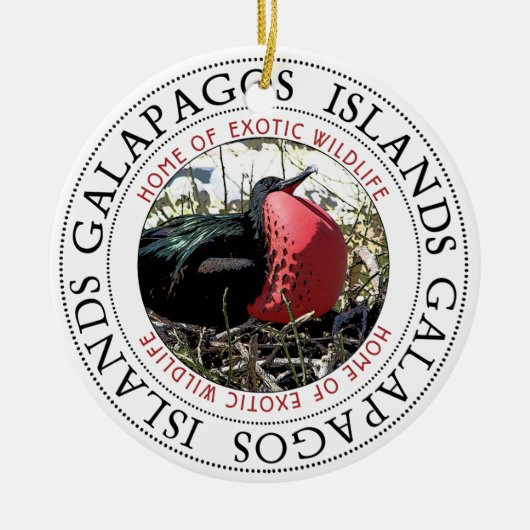 Galapagos-Inseln Großer Frigobird Keramik Ornament (Vorne)