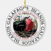 Galapagos-Inseln Großer Frigobird Keramik Ornament (Hinten)