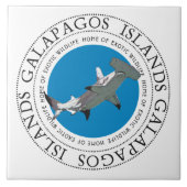 Galapagos Inseln Hammerhead Shark Fliese (Vorderseite)