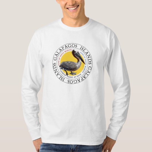 Galapagos-Inseln Pelikan T-Shirt (Vorderseite)