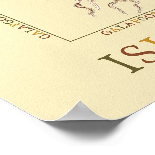 Galapagos-Inseln Poster (Ecke)