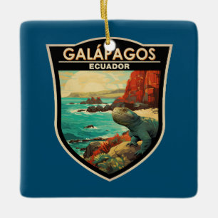 Galapagos-Inseln Reise Kunst Vintage Keramikornament