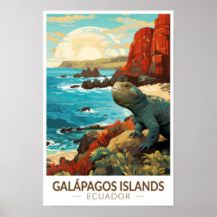 Galapagos Inseln Reisen Art Vintag Poster