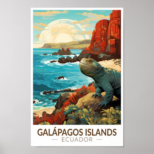 Galapagos Inseln Reisen Art Vintag Poster (Vorne)