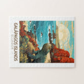 Galapagos Inseln Reisen Art Vintag Puzzle (Horizontal)