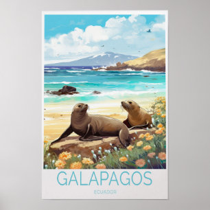 Galapagos-Inseln Reiseplakat Poster