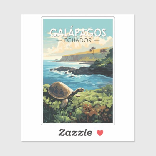 Galapagos Inseln Riesengebirge Aufkleber (Blatt)