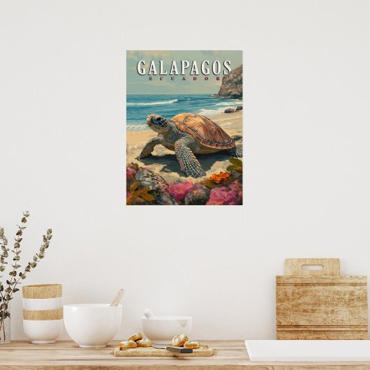 Galapagos Inseln Riesengebirge Poster (Küche)