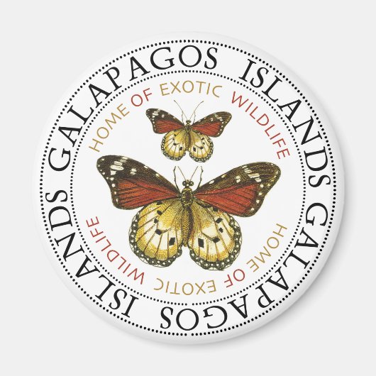Galapagos-Inseln Schmetterlinge Magnet (Vorne)