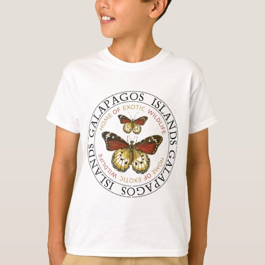 Galapagos-Inseln Schmetterlinge T-Shirt (Vorderseite)