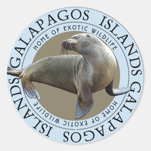 Galapagos Inseln Seelöwen Runder Aufkleber (Vorderseite)