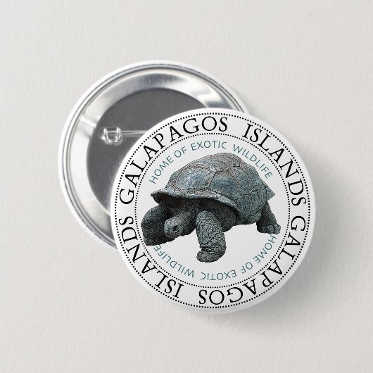Galapagos Inseln Tortoise Button (Vorne & Hinten)
