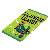 Galapagos Inseln Vintage Reise Poster Kunst. Magnet (Linke Seite)