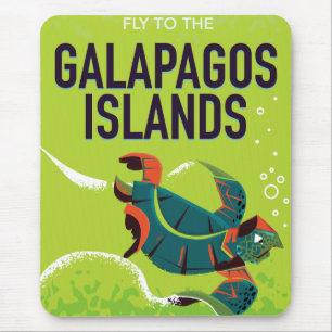 Galapagos Inseln Vintage Reise Poster Kunst. Mousepad