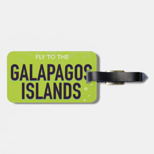 Galapagos-Inseln Vintage-Reiseposter-Kunst. Gepäckanhänger