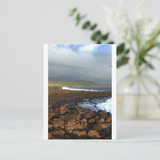 Galapagos-Inseln Vulkanküste Postkarte (Stehend Vorderseite)