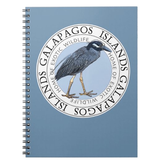 Galapagos Islands Night Heron Notebook Journal Notizblock (Vorderseite)