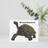 Galapagos land tortoise illustration postkarte (Stehend Vorderseite)