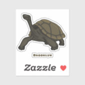 Galapagos-Landschildkröte Aufkleber (Blatt)