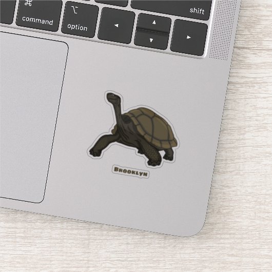 Galapagos-Landschildkröte Aufkleber (Ausschnitt)