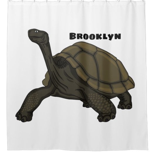 Galapagos-Landschildkröte Duschvorhang (Vorderseite)