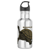 Galapagos-Landschildkröte Edelstahlflasche (Vorderseite)