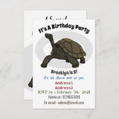 Galapagos-Landschildkröte Einladung (Vorne/Hinten)