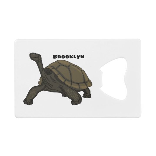 Galapagos-Landschildkröte Geldbeutel Flaschenöffner (Vorderseite (Horizontal))