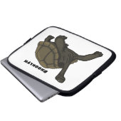 Galapagos-Landschildkröte Laptopschutzhülle (Vorne Knopf)