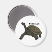 Galapagos-Landschildkröte Magnet (Vorderseite/Rückseite)
