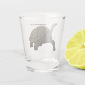 Galapagos-Landschildkröte Schnapsglas (Rückseite)