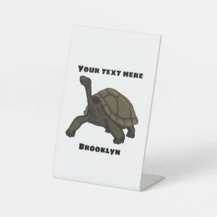 Galapagos-Landschildkröte Sockelschild