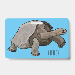 Galapagos-Schildkröten-Comic-Illustration Ausweis
