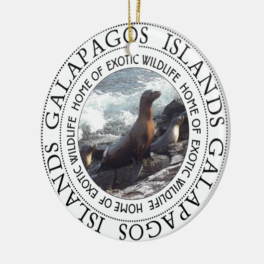 GALAPAGOS-SIEGEL RUND KERAMIKORNAMENT (Links)