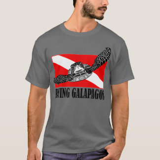 Galapagos Tauchen mit Meeresschildkröte T-Shirt