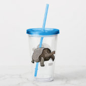 Galapagos-Tortoise-Cartoon Acryltrinkbecher (Rückseite)
