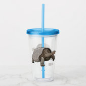 Galapagos-Tortoise-Cartoon Acryltrinkbecher (Vorderseite)