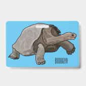 Galapagos-Tortoise-Cartoon Ausweis (Rückseite)