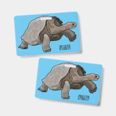 Galapagos-Tortoise-Cartoon Ausweis (Vorder- & Rückseite)
