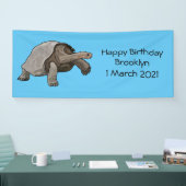 Galapagos-Tortoise-Cartoon Banner (Messe)
