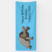 Galapagos-Tortoise-Cartoon Banner (Vertikal)