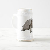 Galapagos-Tortoise-Cartoon Bierglas (Vorderseite Links)