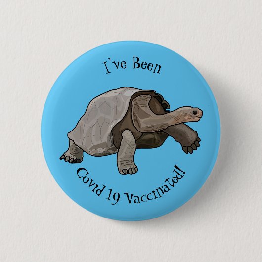 Galapagos-Tortoise-Cartoon Button (Vorderseite)